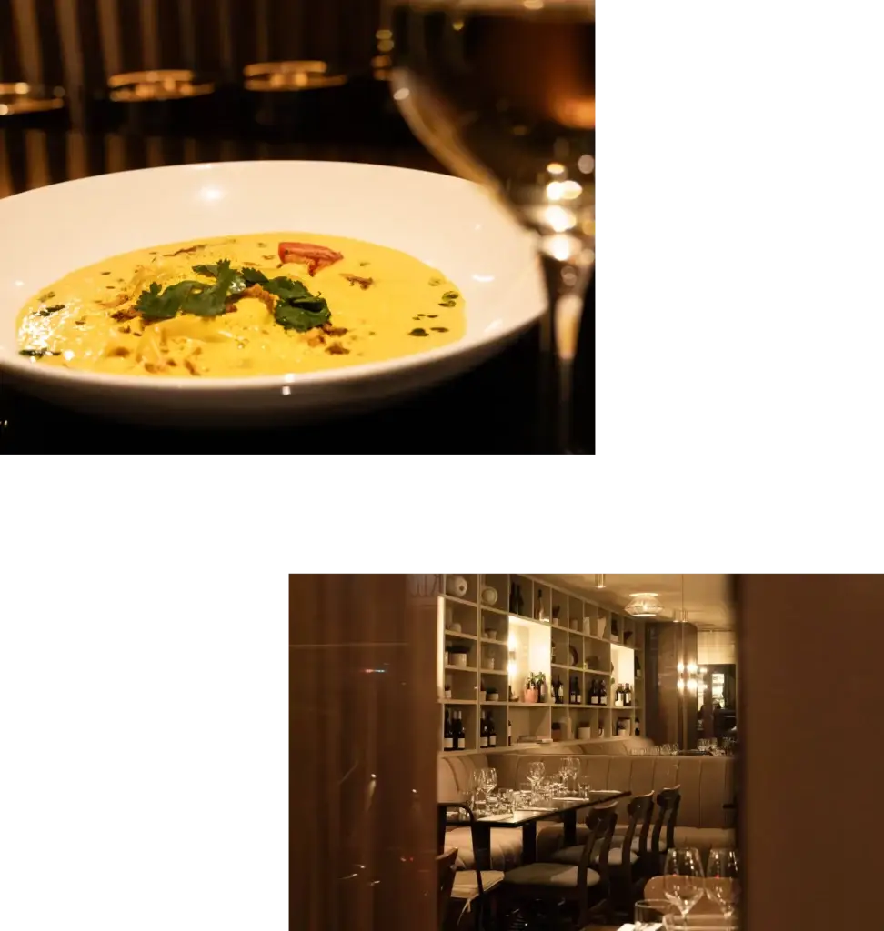 Plat crémeux servi chez Madie, restaurant français à Paris 8.